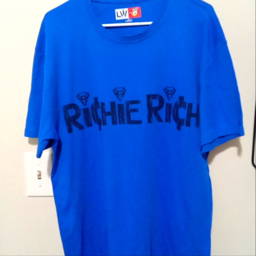 Men richie rich shirt size XL blue